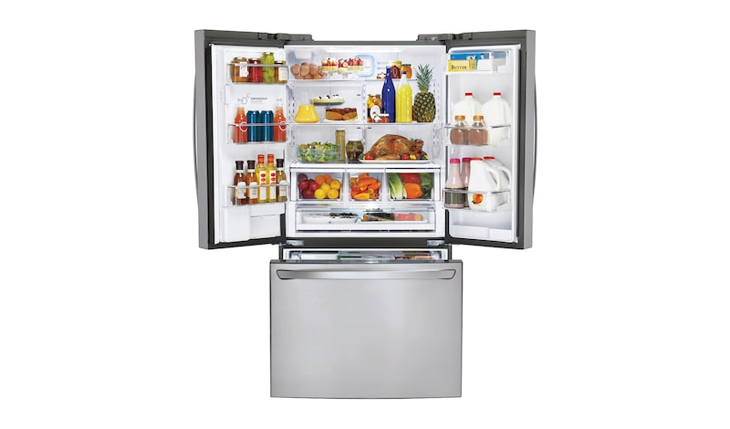 LG 36" Counter Depth French Door Refrigerator with Slim SpacePlus™ Ice System, 24 cu.ft., LFXC24726S